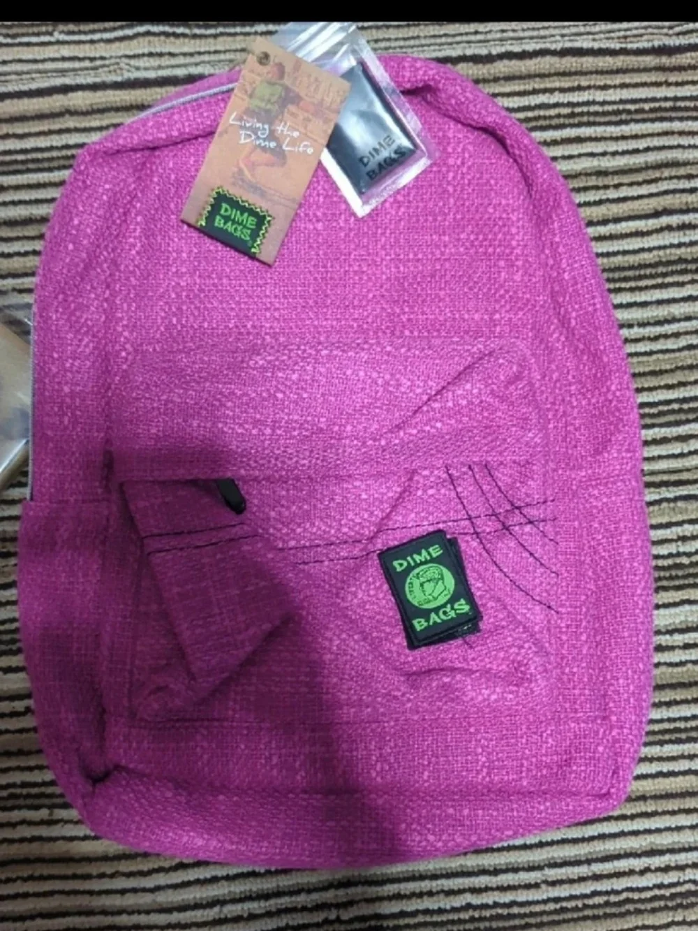 Dimebag Magenta Hemp Woven Backpack - Casual Men’s Bag ( Free Laptop With Bag )
